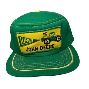 John Deere trucker hat SnapBack vintage retro Green Yellow Tractor‎ farming cap
